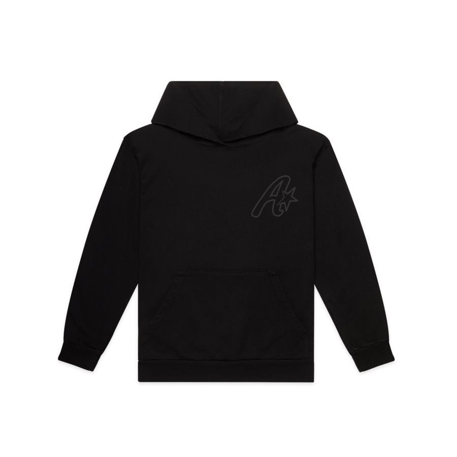 Black puff print ALLSTARR Hoodie