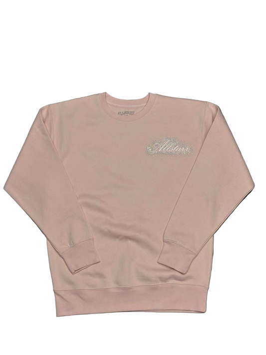 ALLSTARR cursive PINK (crewneck)
